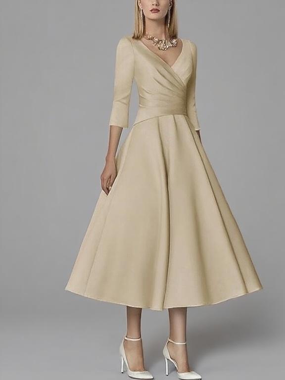 Elegant looking long sleeve party dress