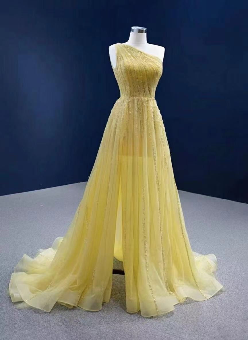 One shoulder sleeveless court length sequin party dress