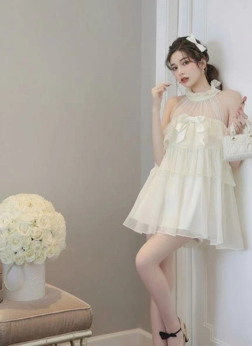 Cute Tiered layered sleeveless mini skirt style short prom and party dress