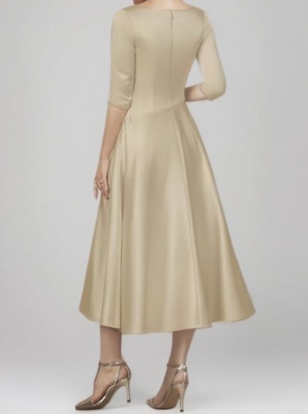 Elegant looking long sleeve party dress
