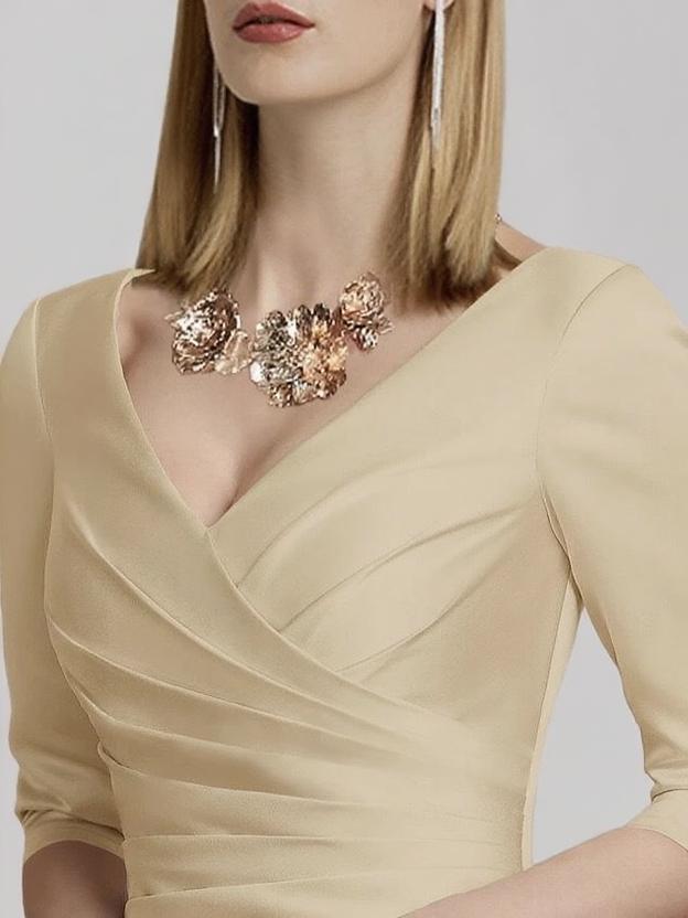 Elegant looking long sleeve party dress