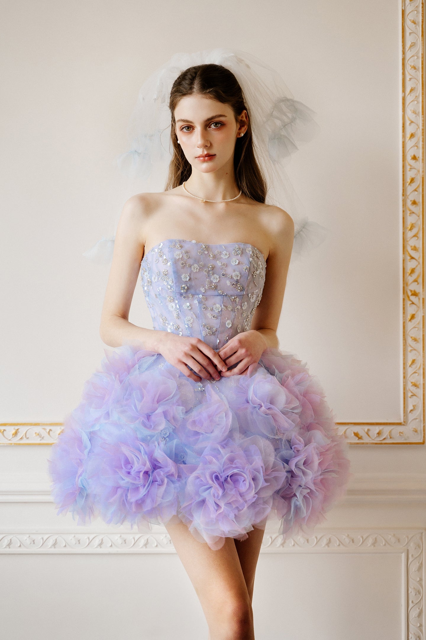 Velvet Finish (Purple mini skirt)