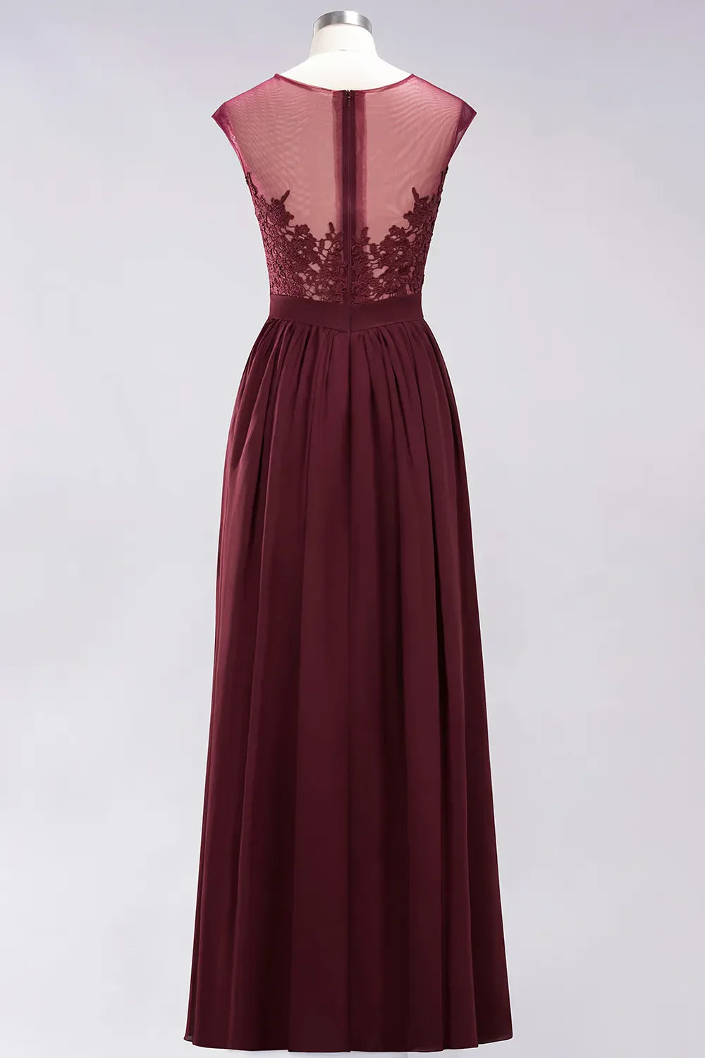Short-sleeve delicate lace designed party gown