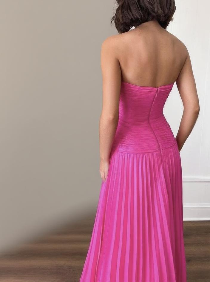 Chiffon A-line Gorgeous gorgeous Floor-Length Dress With Slit