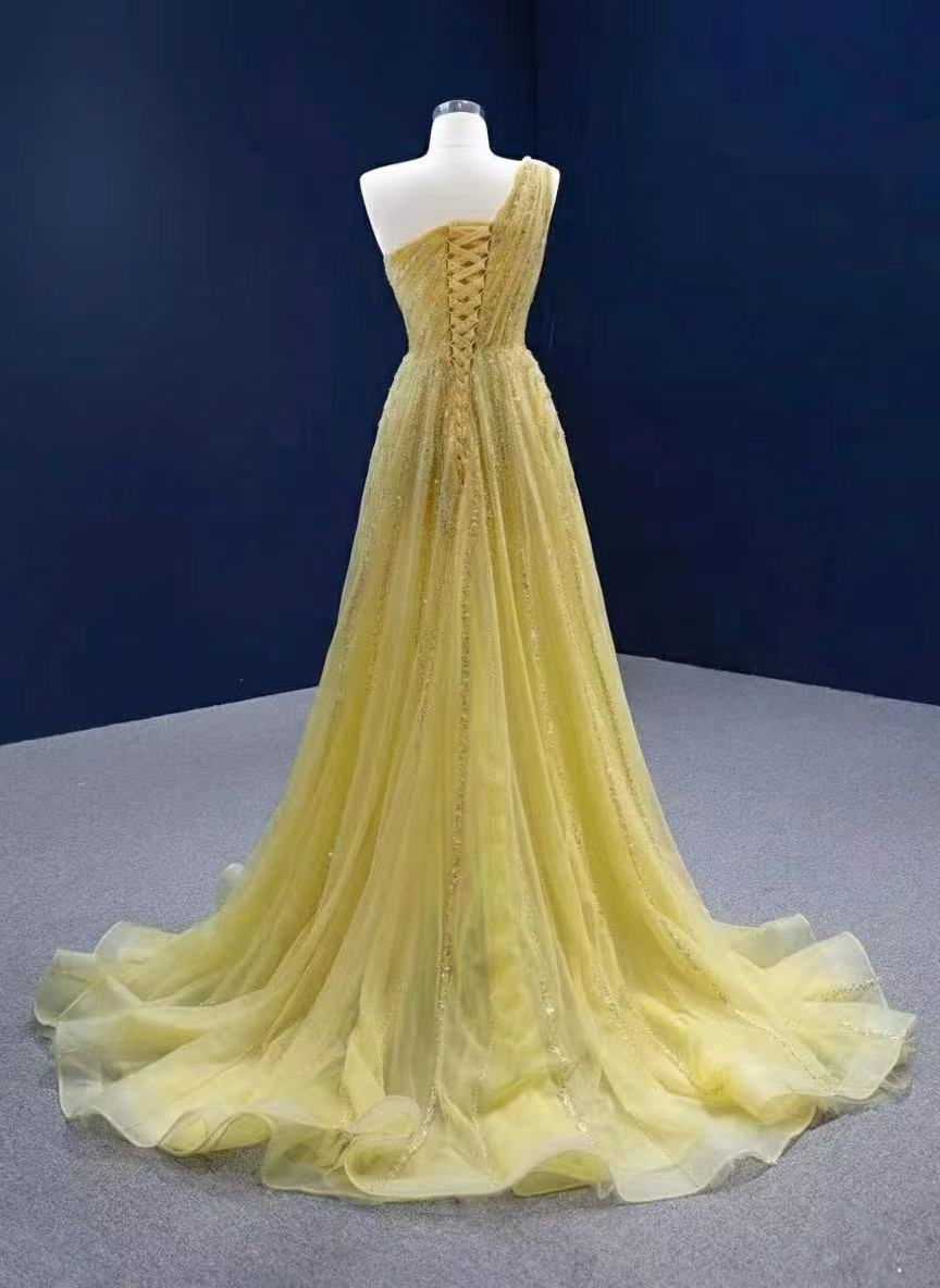 One shoulder sleeveless court length sequin party dress
