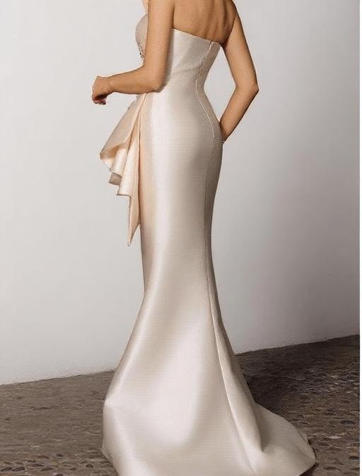 Sleeveless Asymmetric Evening Gown beautifully designed